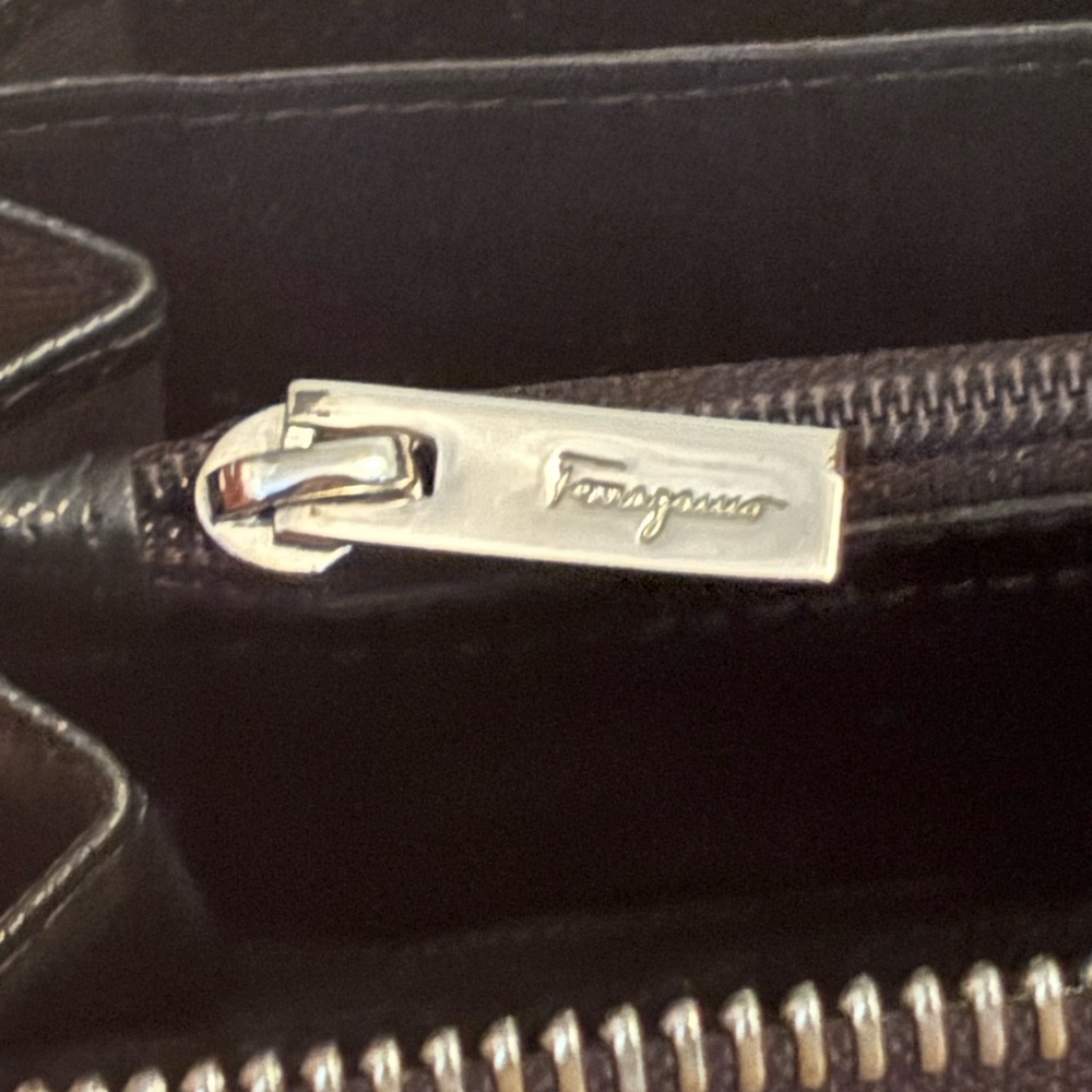 Salvatore Ferragamo Black Wallet with Silver Accents - Picture 8 of 9